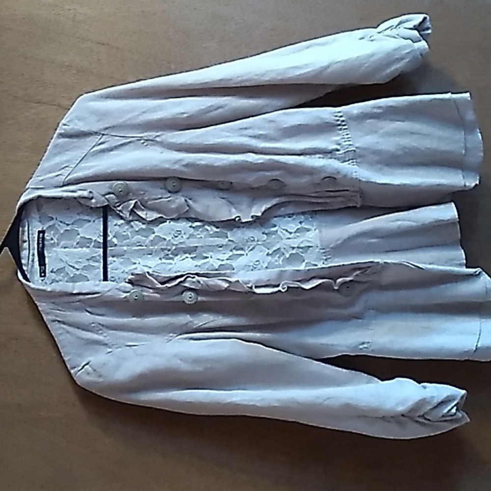 Maurices Cream Military Style Jacket